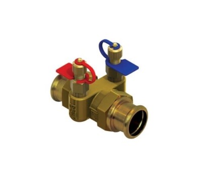 2 x Pegler Xpress Proflow 42 mm DZR-Dosierstation (DN40) Press-Fit - PS1250SF