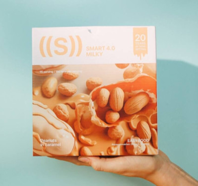 ED Smart GO Milky, Erdnuss in Karamell, 15 Portionen, gesunder Mahlzeitenersatz