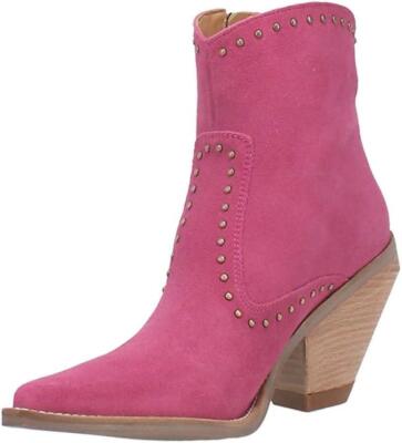 Dingo Classy N Sassy Western Suede Boot in Fuchsia Size 10