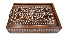 Handmade Indian Inlaid Rosewood Spicebox , Dry Fruit Box , Triket Box