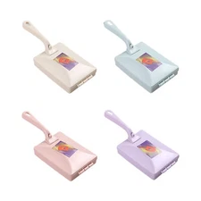 Double-roller Handheld Carpet Cleaning Brush Manual Sweeper Dirt Cleaner Tool