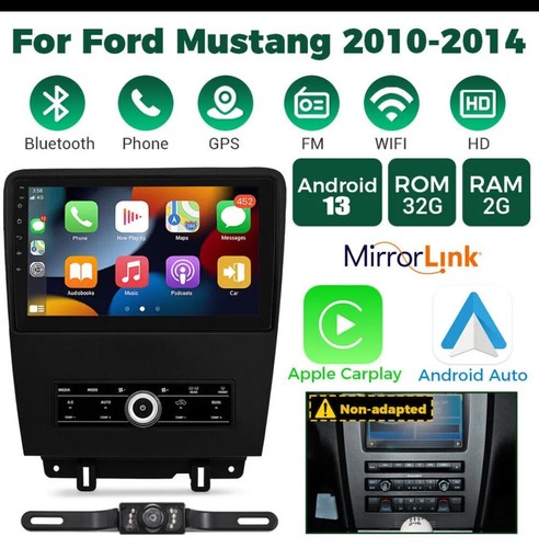 10.1" For Ford Mustang 2010-2014 Android 13 Car Radio Stereo Carplay GPS Navi BT - Picture 2 of 7