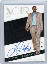 2019-20 Panini Noir Basketball Showtime Signatures #SWS-JRi Jason Richardson /49