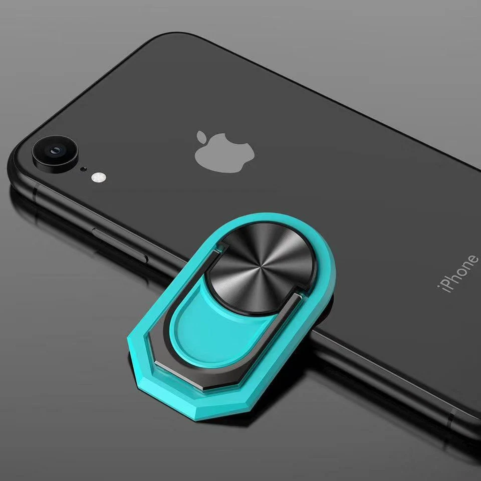 Universal 360 Cell Phone Magnetic Finger Ring Holder Stand Slim Car Metal Plate - Image 3 of 4