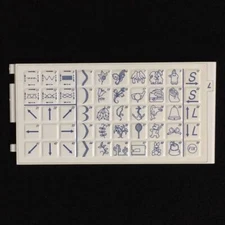 Husqvarna Viking Cassette Overlay L - Decorative Stitches for Models #1+ 1250