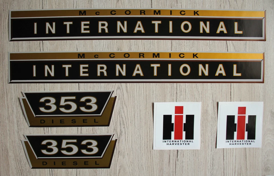 IHC / Mc Cormick Aufkleber international 353 Gold Logo Emblem Sticker Label