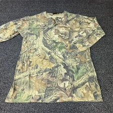 Ranger Shirt Mens XL Camo Henley Long Sleeve Realtree Advantage Hunting Outdoor