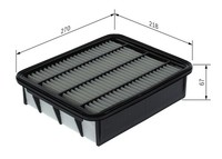 Luftfilter Bosch F 026 400 740 Filtereinsatz FüR Toyota Land Cruiser Prado