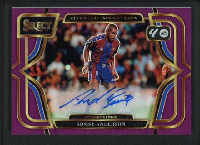 2025-26 SONNY ANDERSON 20/49 AUTO PANINI SELECT LA LIGA PURPLE AUTOGRAPHS