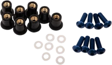 PUIG HI-TECH PARTS Windscreen Screw Kit - Blue 0957A for Motorcycle Racing