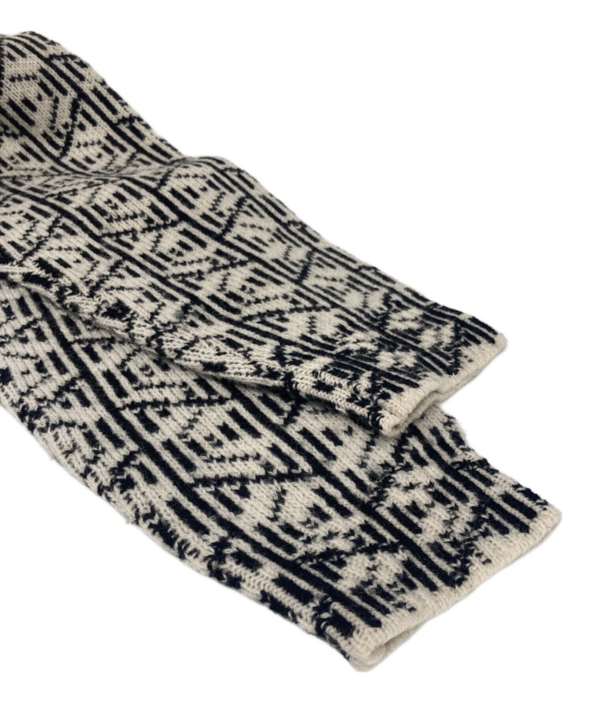 PRADA Italy Made Geometric Pattern Collared Knit … - image 9