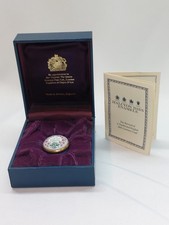 Halcyon Days Enamel Miniature Metal Trinket Pill Box in Case + Paperwork