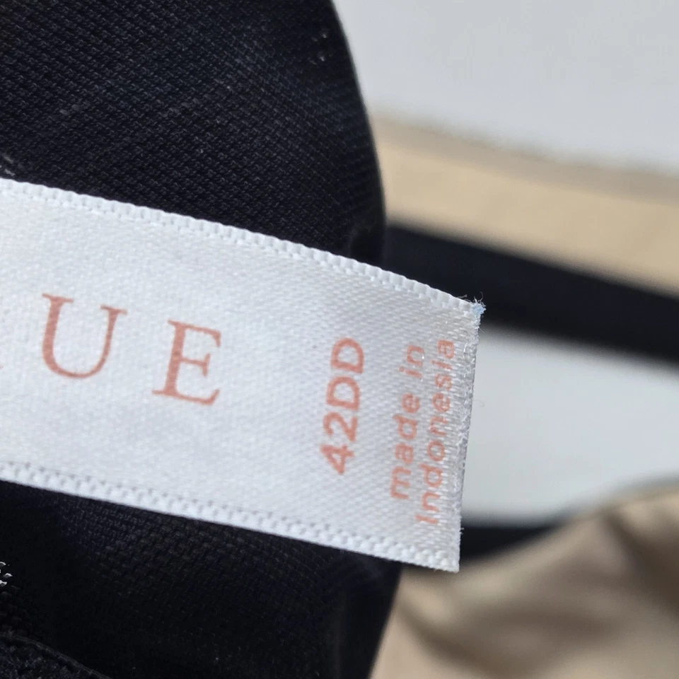 Sujetador Cacique Mujer 42DD Negro Floral Moderno Encaje Cubierto Sin Forro Cobertura Completa Foto 4 de 4