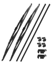 2 Pcs 32 Inch Saddle Mount Wiper Blades Fit for 12mm 9mm J Hook RV and Bus 