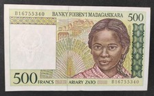Madagascar 500 Francs / 100 Ariary banknote, 1994 type, Pick-75