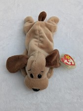Ty Beanie Baby Bones The Dog  1993 Retired Mint With Tag Protector
