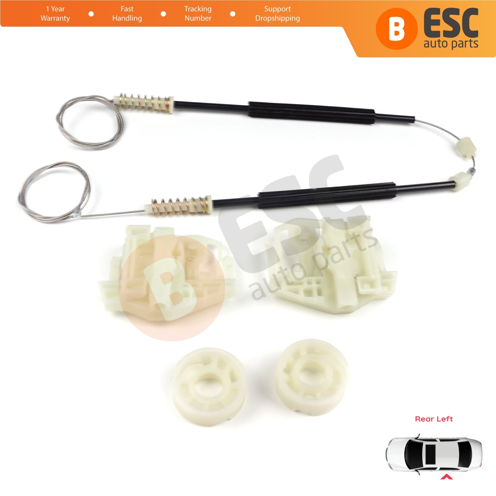 Window Regulator Repair Set Rear Left Door for BMW X3 E83 2003-2011 51353448251