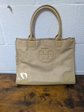 Tory Burch Beige Tote Bag Magnetic Closure Double Handles Shoulder Purse