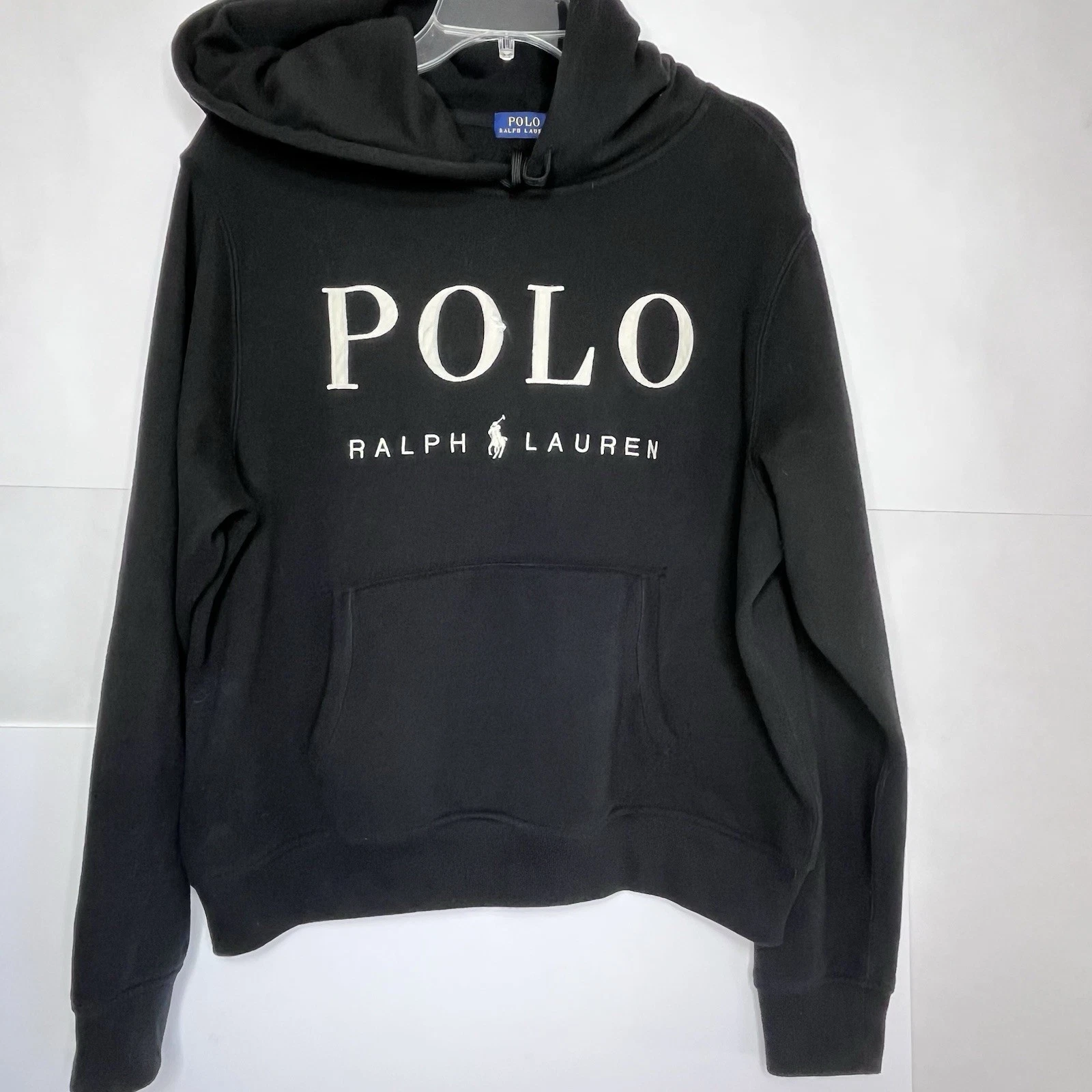 Polo By Ralph Lauren Spellout Hoodie - XL TG Black Cotton
