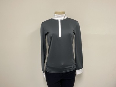 New With Tags Lotus Romeo Women's Grey Long Sleeve Summer Riding Shirt Size S