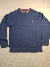 johnnie-O Men's Medium Blue Heather Surfer Logo Crewneck Sweatshirt Pullover