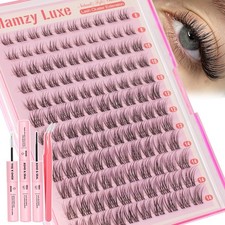 Natural Lash Clusters Kit Short Wispy Eyelash Clusters 814MM Clear Band Clust...