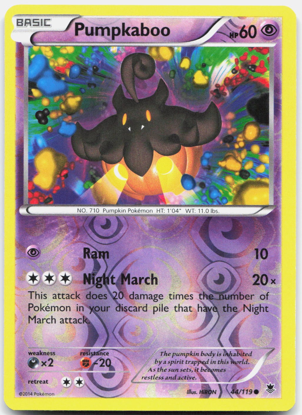 Pumpkaboo Reverse Holo Common XY - Phantom Forces 44/119 LP