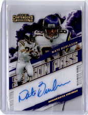 2022 Panini Contenders Nate Burleson Season Pass On Card Auto - Vikings