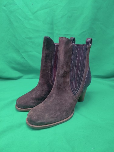 UGG Australia S/N 5597 Chelsea Boot Stacked Heel Braun Wildleder Leder Größe 7 - Bild 1 von 10