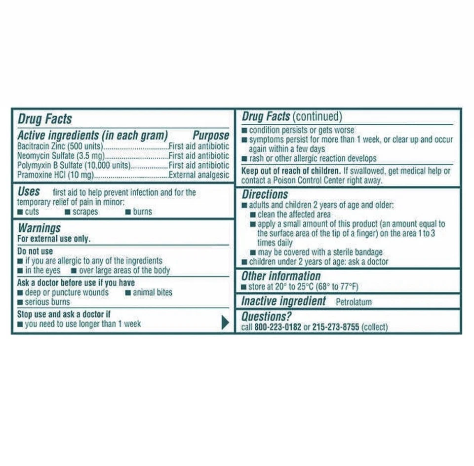 Мазь антибиотик двойного действия Neosporin + Max Strength обезболивающая 2 унции Exp2/28 - Изображение 3 из 4