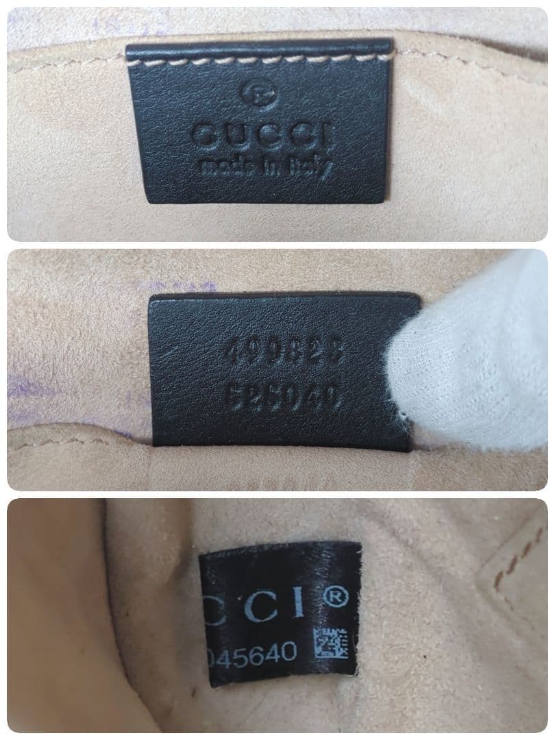 Gucci Wolf Python Shoulder Bag Chain Pearl Gold U… - image 14