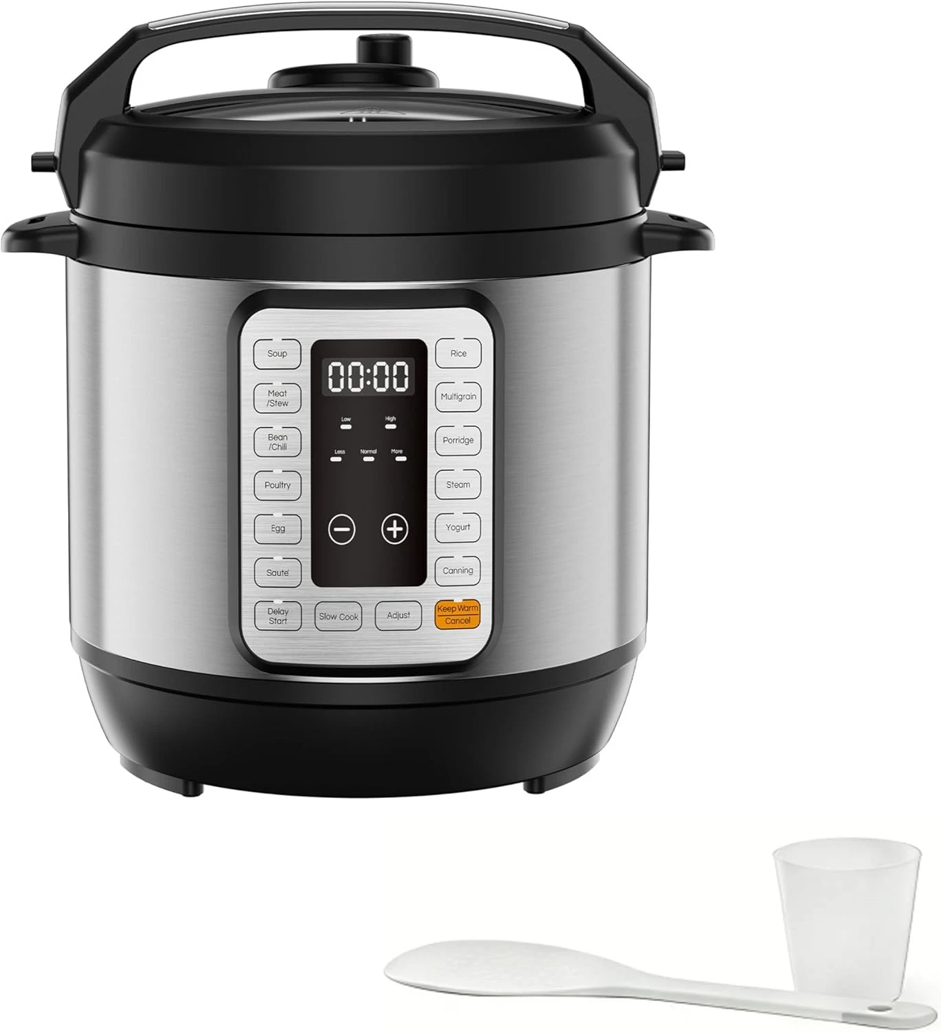 8QT Electric Pressure Cooker 16-in-1 & Non-Stick Stainless Steel Cooker Silver