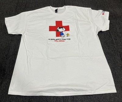 American Red Cross Snoopy Joe Cool Give Blood White T-Shirt Mens Size 2XL