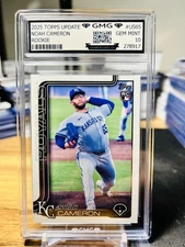 2025 Topps Update Noah Cameron Rookie GMG Graded 10 Gem Mint 💎 #US65 RC