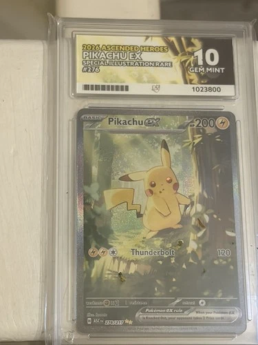 2026 Ascended Heroes Pikachu Ex SIR 276 Ace 10 perfect sub grades