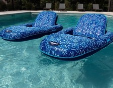Aqua Luxury Pool Lounger, Recliner position Adjustable Backrest 1pack