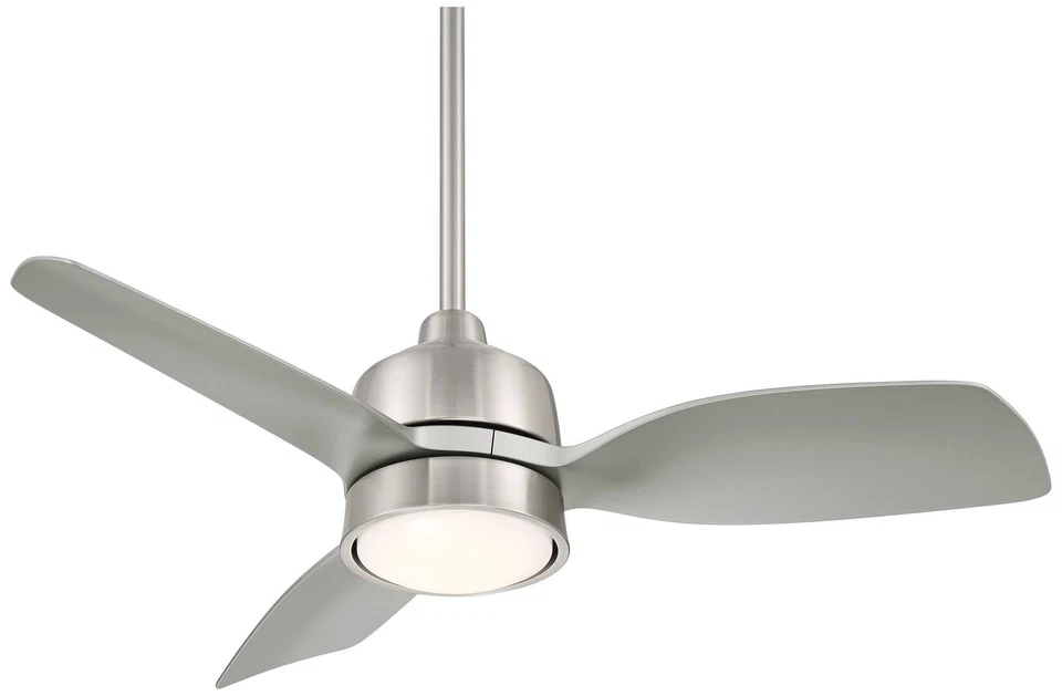 36" Casa Vieja Verdin Brushed Nickel LED Damp Ceiling Fan with Remote - Image 2 of 4
