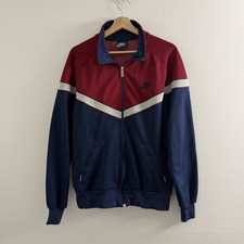 Vintage 80s Nike Full Zip Track Top Jacket Red Blue USA Made Men  s Sz Medium