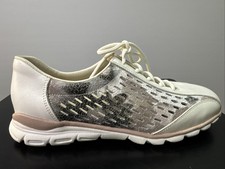 Rieker Halbschuh Gr. 37 Damen Leder Weiß