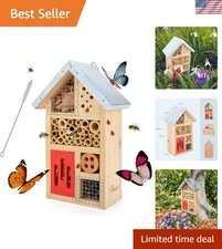 Weather-Resistant Insect Hotel for Small Gardens - Perfect for Butterflies