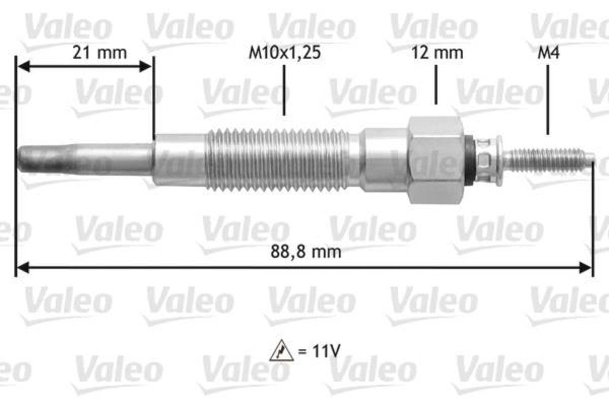 NEW Valeo Glow Plug 11V Fits MITSUBISHI Shogun Pajero II ME203754 ME200970