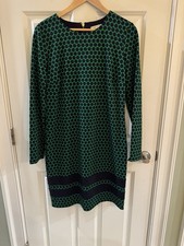 Michael Kors Green & Navy Polka Dot Dress Long Sleeved Size 10