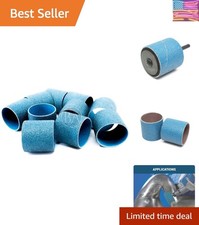 1-1/2” x 1-1/2” Zirconia Abrasive Spiral Band Sleeves for Deburring Sanding B...