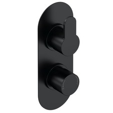 Image of Nuie Arvan Thermostatic Concealed Shower Valve & Diverter Dual Handle Matt Black