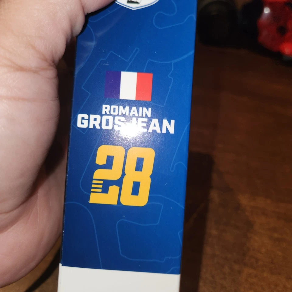 NEW NTT INDYCAR SERIES #28 ROMAIN GROSJEAN DRIVER FIGURE 1/18 BY GREENLIGHT  - Image 4 of 4