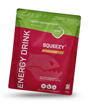 Squeezy Energy Drink, 1500 g Beutel, Orange