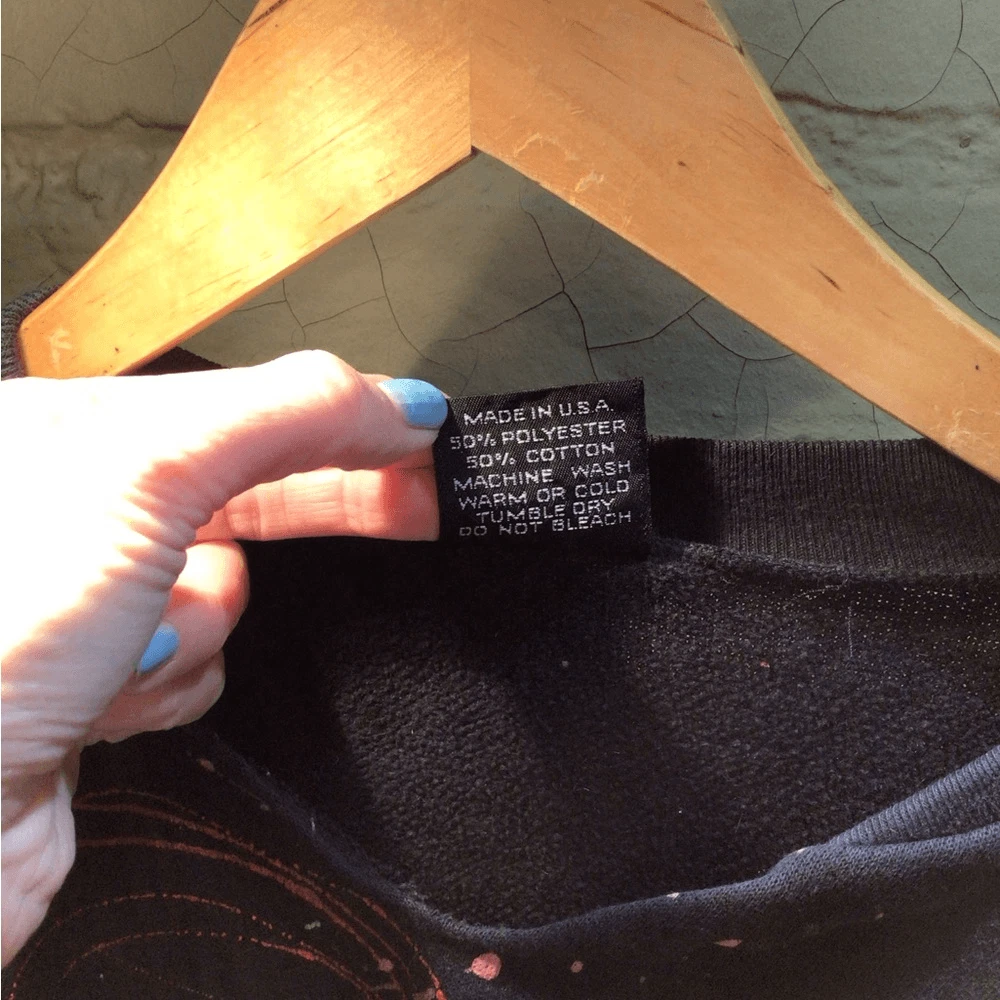 BALENCIAGA NUOVO! Felpa Vintage Spinning Planets Nera e Multicolore Grafica