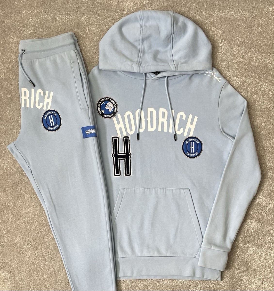 Hoodrich Full tracksuit Baby Blue, Mens Size XS Extra Small GreatCond  RRP£135