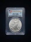 2012 $1 AMERICAN SILVER EAGLE PCGS MS69 FLAG FIRST STRIKE LABEL