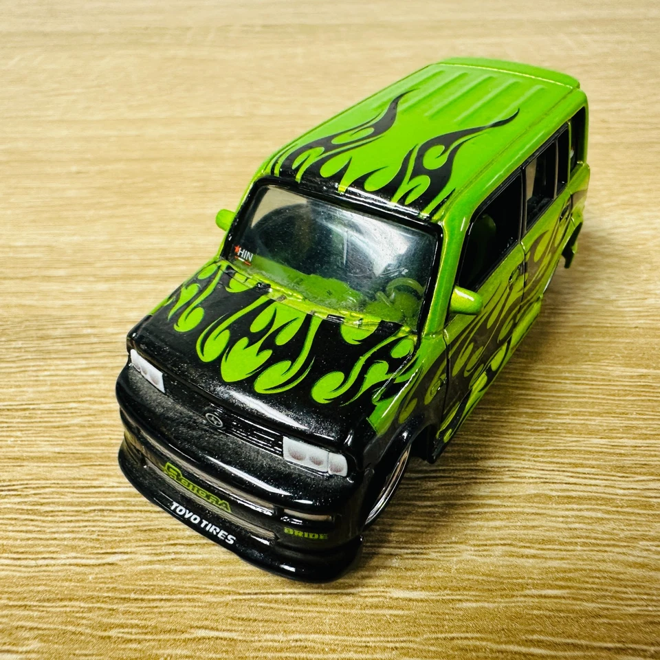 Hot Wheels Hot Import Nights Scion XB Green Black Flames 1:50 HIN G-Machines - image 2 of 4